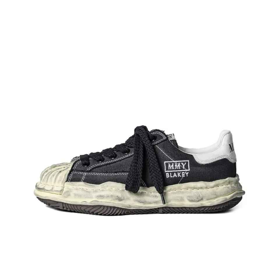 Maison-Mihara-Yasuhiro-Blakey-OG-Sole-Distressed-Canvas-Low-top-Sneakers-Black1_10_11zon