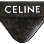 CELINE 트리옴프 캔버스+가죽 숄더 백, 크로스 백 레귤러 여성 브라운